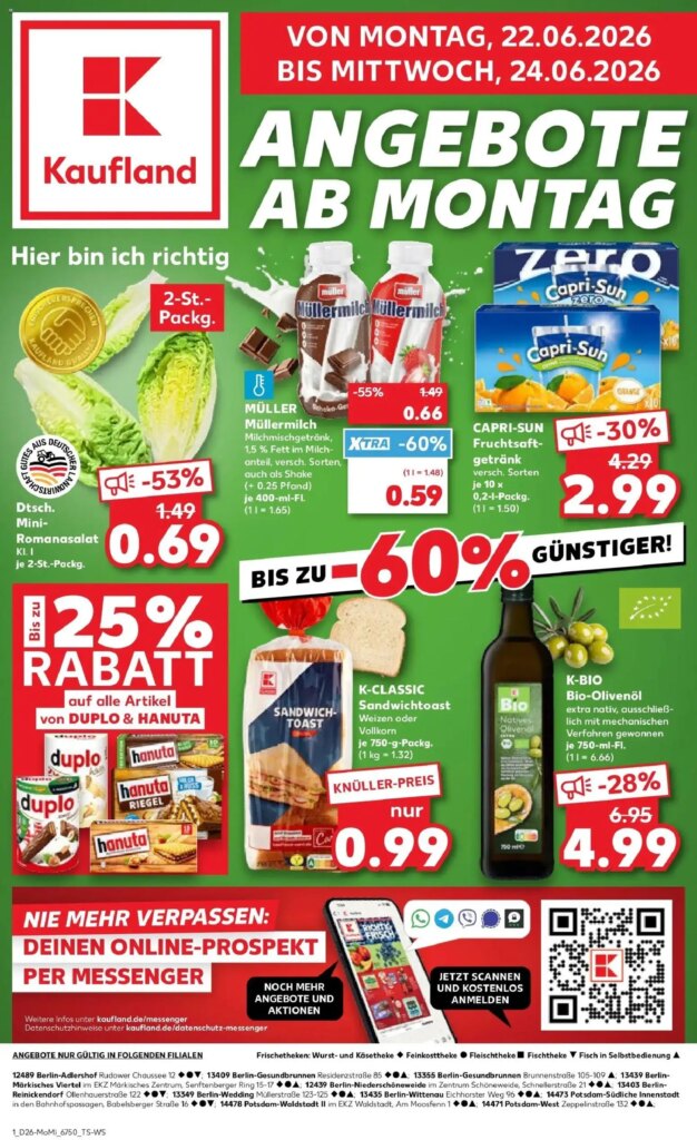 Kaufland Prospekt Berlin: Special This Week from 22 June 2026!