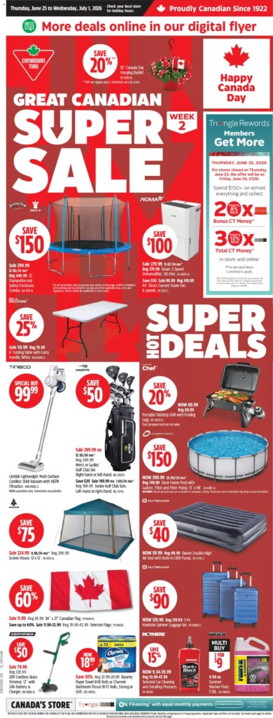 Canadian Tire weekly flyer: Spcial This Week from 25 June 2026!