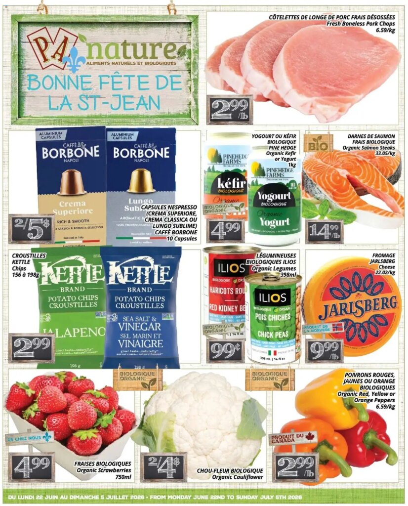 Weekly Specials at Pa Supermarché – nature Flyer from 22 June 2026!