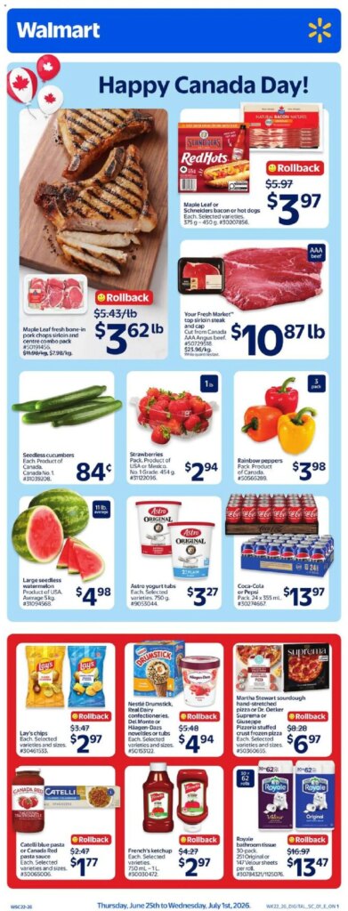 Walmart weekly flyer: Spcial This Week from 25 June 2026! Savings Await!