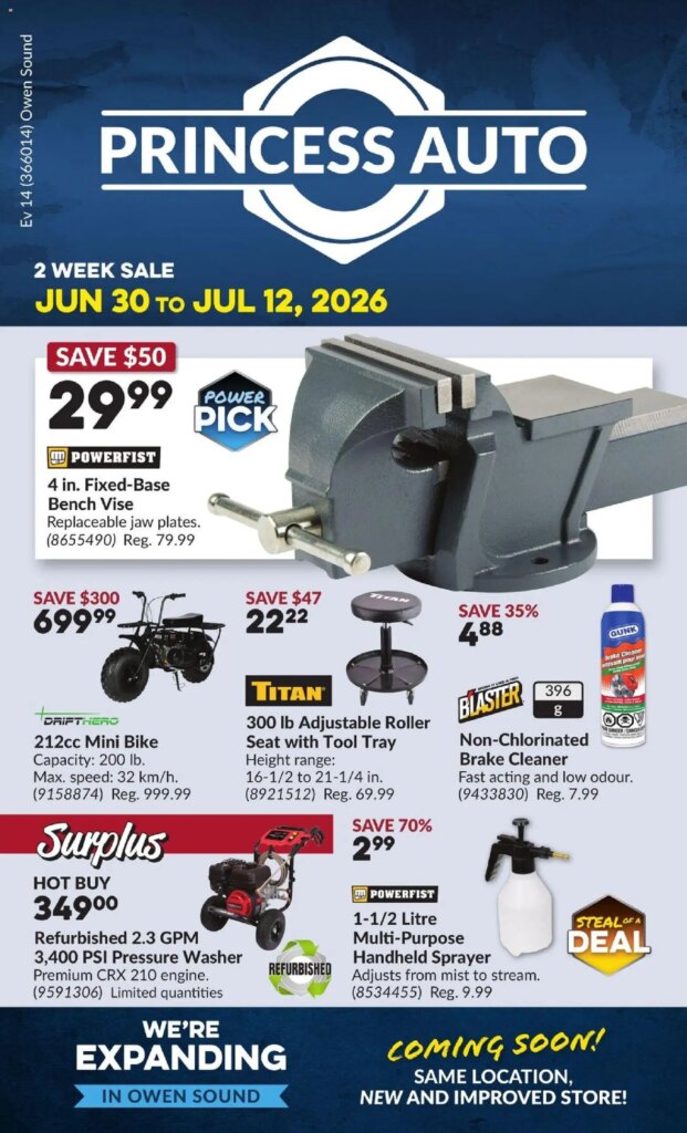 Princess Auto 2 Week Sale Starts 30 June 2026 – Specials This Week!