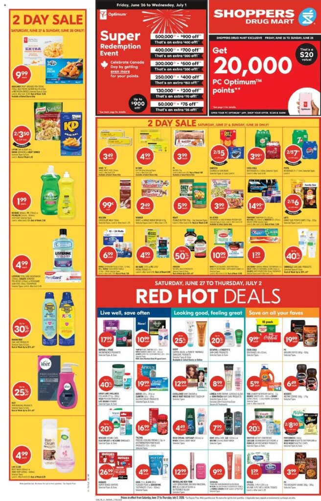 Shoppers weekly flyer / circulaire: Specials & Deals from 26 June 2026