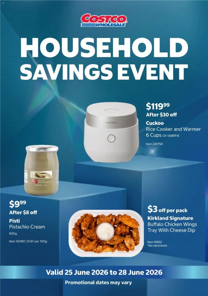Costco – Household Savings Event: Catalogue This Week June 25 2026