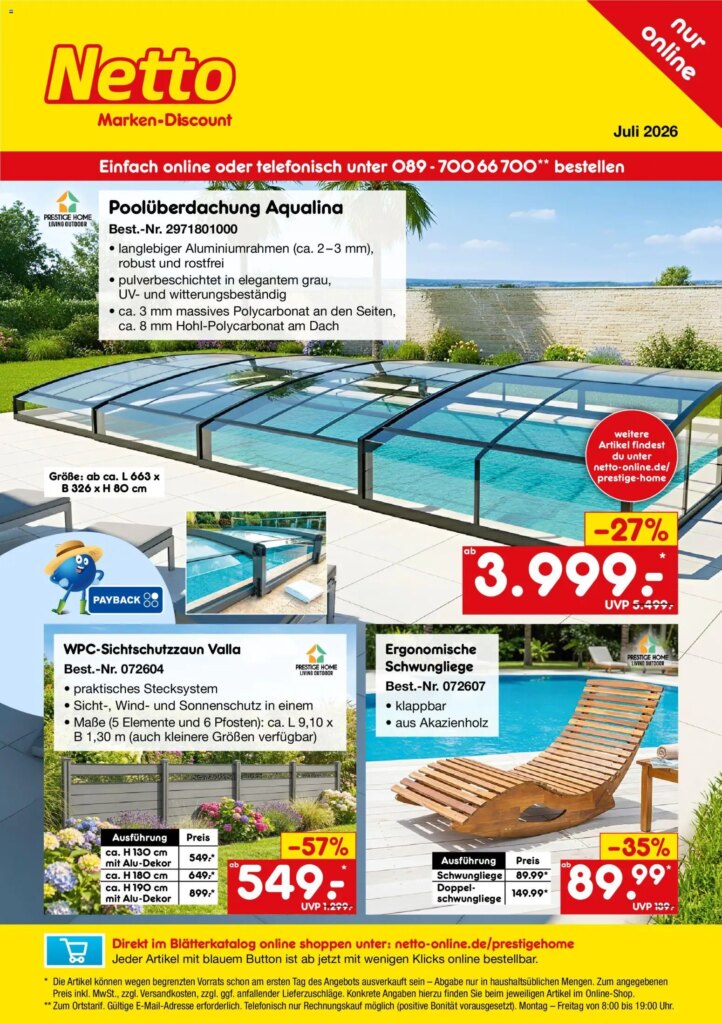 Netto Marken-Discount Online-Sonderangebote Sommerdeals: July Specials Start 1 July 2026