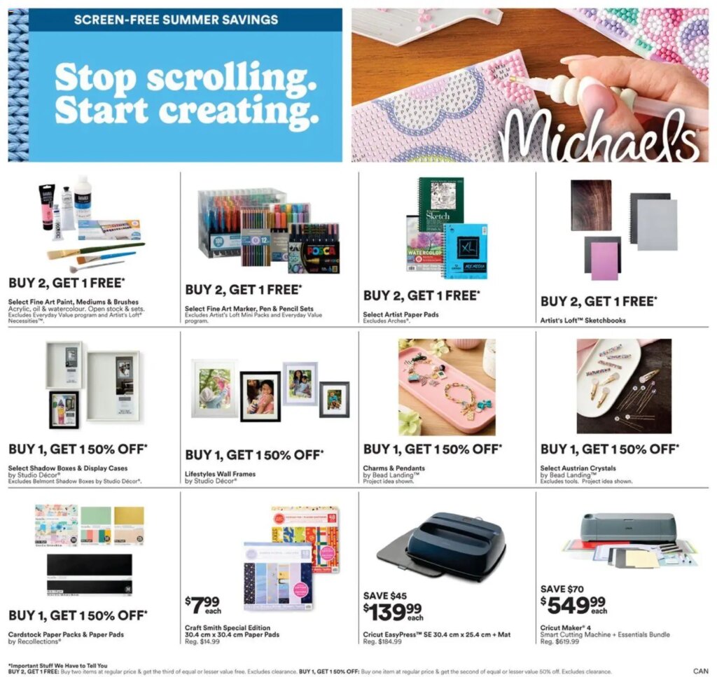 Michaels weekly flyer / circulaire: 26 June 2026 Specials & Deals!