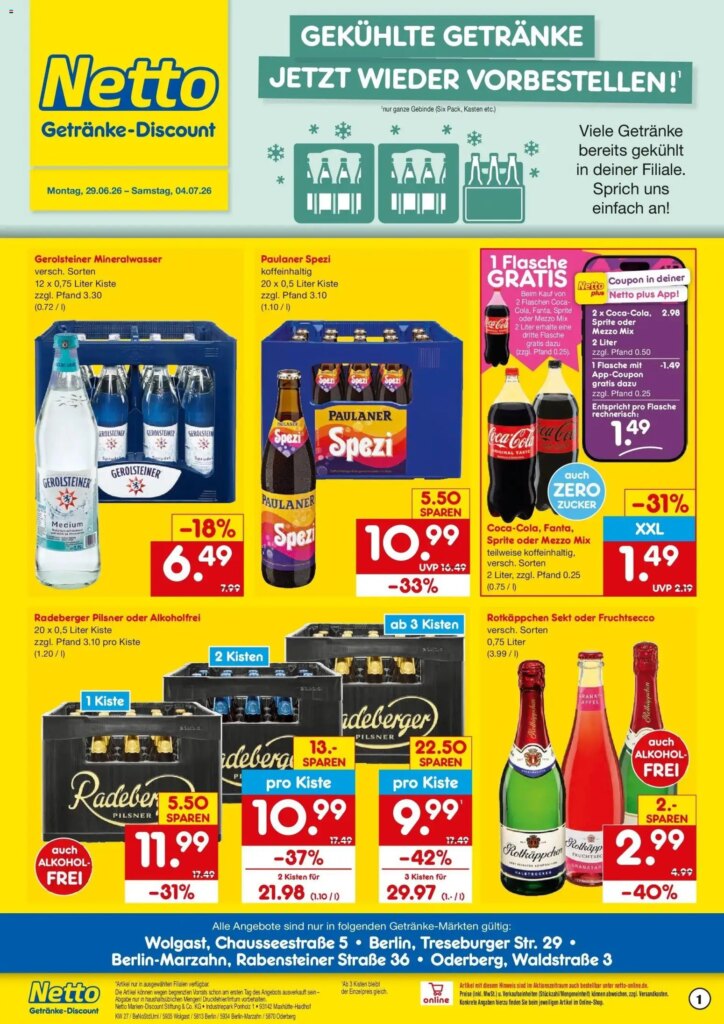 Netto Marken-Discount Prospekt Berlin Offers from 29 June 2026