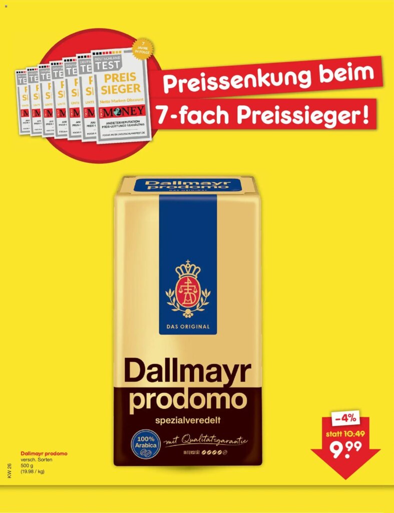 Netto Marken-Discount Preissenkung auf Dauer Specials Start 24 June 2026