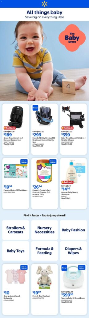 Walmart flyer – All things baby: Weekly Specials Starting 25 June 2026