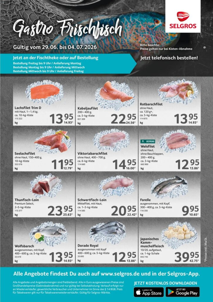 Selgros Frischfisch Savings: Special This Week from 29 June 2026
